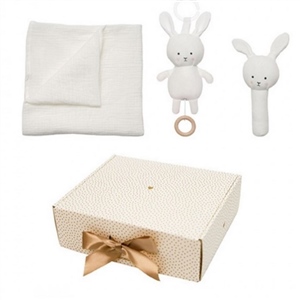 Geschenkset Hase Weiss 3teilig S1021